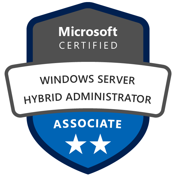 Microsoft Certified: Windows Server Hybrid Administrator Associate